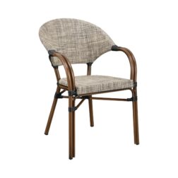 Alternative view of כיסא דגם סופיה אלומיניום משולב בד טקסטילן - מיוחד למסעדות