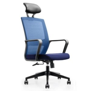 כיסא משרדי Q209A – משענת ראש כחול