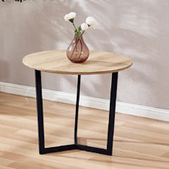 שולחן קפה מודרני קוטר 60 ס"מ  אלון בהיר 604