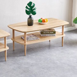 שולחן קפה מודרני 110 ס"מ  אלון בהיר 605