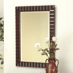 מראה מעוצבת בגוון אגוז 97*70 ס"מ B0756