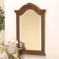 מראה מעוצבת עץ בגוון אגוז 101.6*70 ס"מ B0760