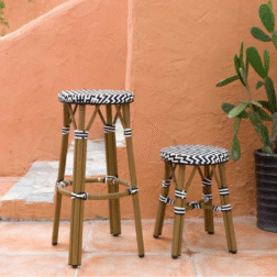 כיסא בר דגם 1079 אלומיניום משולב ראטן סינתטי  48*48*65 סמ (Copy)