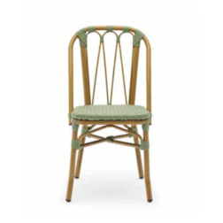 כיסא דגם 3076 אלומיניום משולב ראטן סינתטי  45*57*84.5 ס"מ