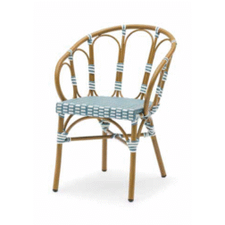 כיסא דגם 6052 אלומיניום משולב ראטן סינתטי  57*60*78 ס"מ