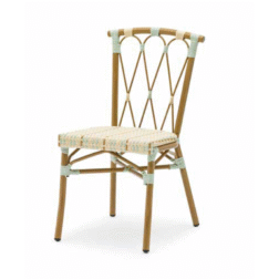 כיסא דגם 6070 אלומיניום משולב ראטן סינתטי  57*61*77 ס"מ