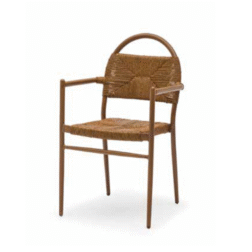 כיסא עם ידיות דגם 6075 אלומיניום משולב ראטן סינתטי  56*59*86 ס"מ