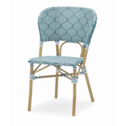 כיסא דגם 6086 אלומיניום משולב ראטן סינתטי  50*60.5*85.5 ס"מ