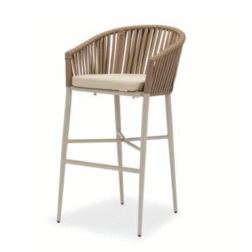 כיסא בר דגם 7083 אלומיניום משולב ראטן סינתטי 58*63*107ס"מ