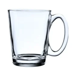 כוס קפה מעוצבת מיוחדת מזכוכית עם ידית – 300 מ״ל
