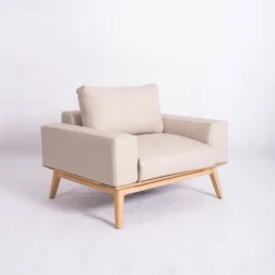 כורסא דמוי עור PU עם מיקרופייבר מעוצבת MANILA