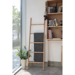 מתלה סולם למגבות או בגדים מעץ אלון אמריקאי HANG LADDER