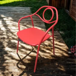 כיסא גינה מעוצב EMU ITALY דגם ZAHIR אדום