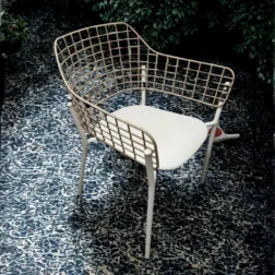 כיסא גינה מעוצב EMU ITALY דגם Lyze לבן / קרם