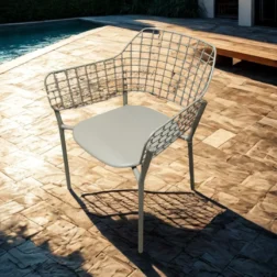 כיסא גינה מעוצב EMU ITALY דגם Lyze אפור