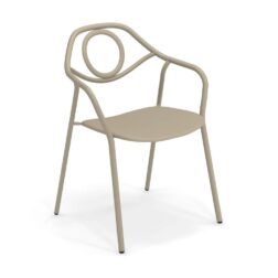 כיסא גינה מעוצב EMU ITALY דגם ZAHIR קרם טאופה